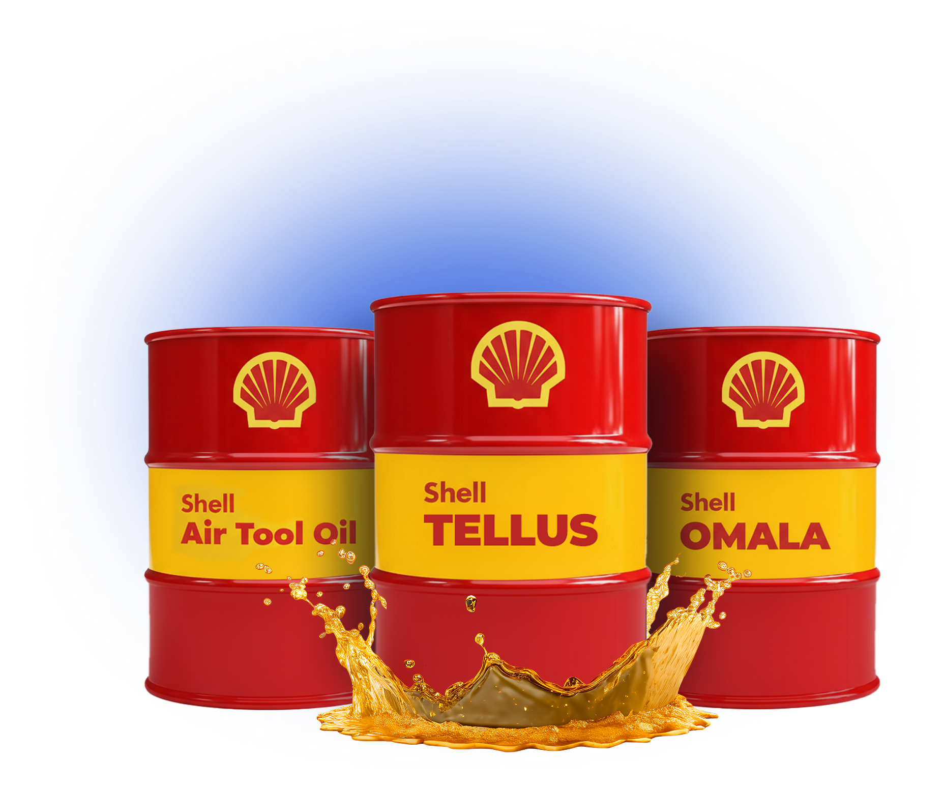 Lubricantes industriales Shell Air Tool Oil, Tellus y Omala